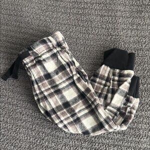 Little Bipsy Plaid Sweatpants - Black and White